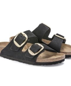 Donna BIRKENSTOCK | Arizona (Big Buckle Nubuck) - Sandalo Da Donna Birkenstock Plantare In Sughero E Lattice (It)