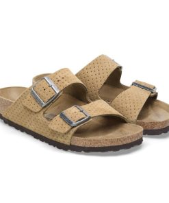 Donna BIRKENSTOCK | Arizona (Suede Embossed) - Sandalo Da Donna In Pelle Birkenstock Con Doppia Fascia (It)