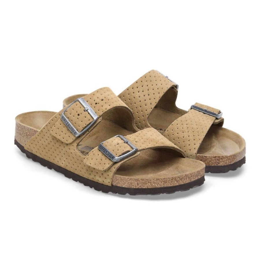 Donna BIRKENSTOCK | Arizona (Suede Embossed) - Sandalo Da Donna In Pelle Birkenstock Con Doppia Fascia (It)