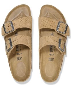 Donna BIRKENSTOCK | Arizona (Suede Embossed) - Sandalo Da Donna In Pelle Birkenstock Con Doppia Fascia (It)